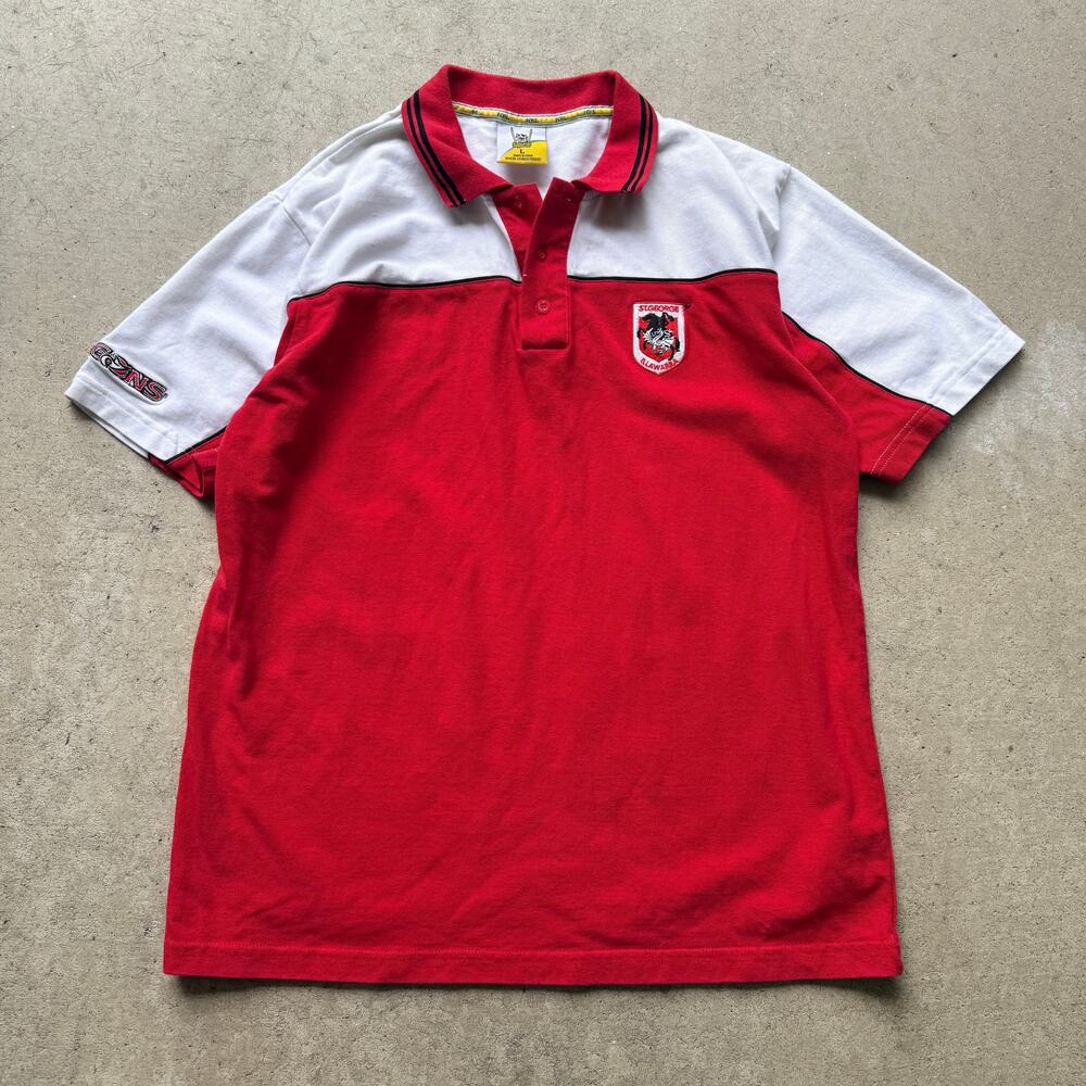 Men's St. George Illawarra Dragons National Rugby League Team Polo Shirt Sz L
